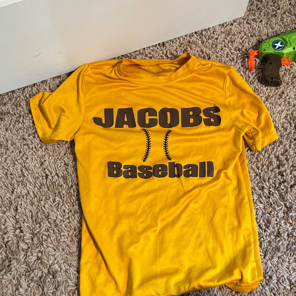 Yellow Kids Baseball Shirt